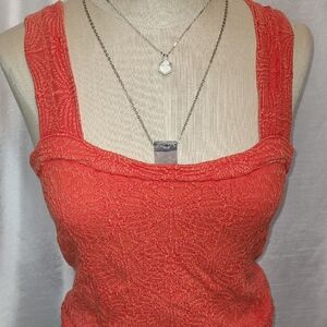 Women's Textured Coral Tank Top